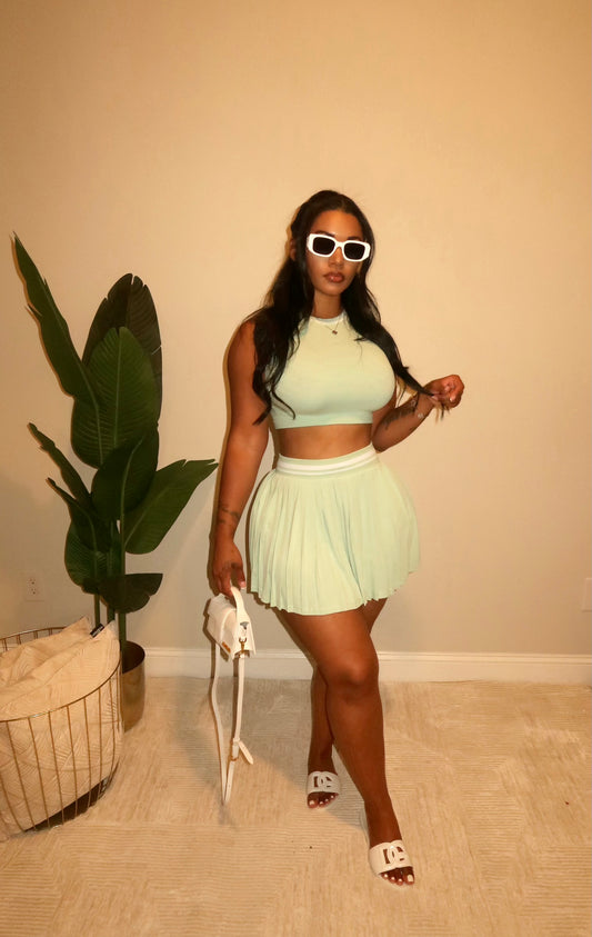 Lovely Skirt Set (Sage)